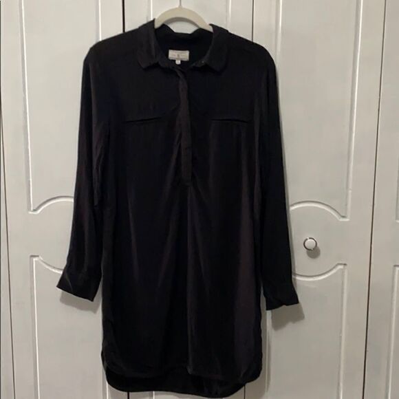 Lou & Grey black shirtdress hi/ lo hem size small - Picture 1 of 10